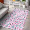 Cherry Blossom Sakura Blue Rug Sport Decor Gift Floor Decor Living Room Carpet Rug Area Rug - b70a9ed0b6e7