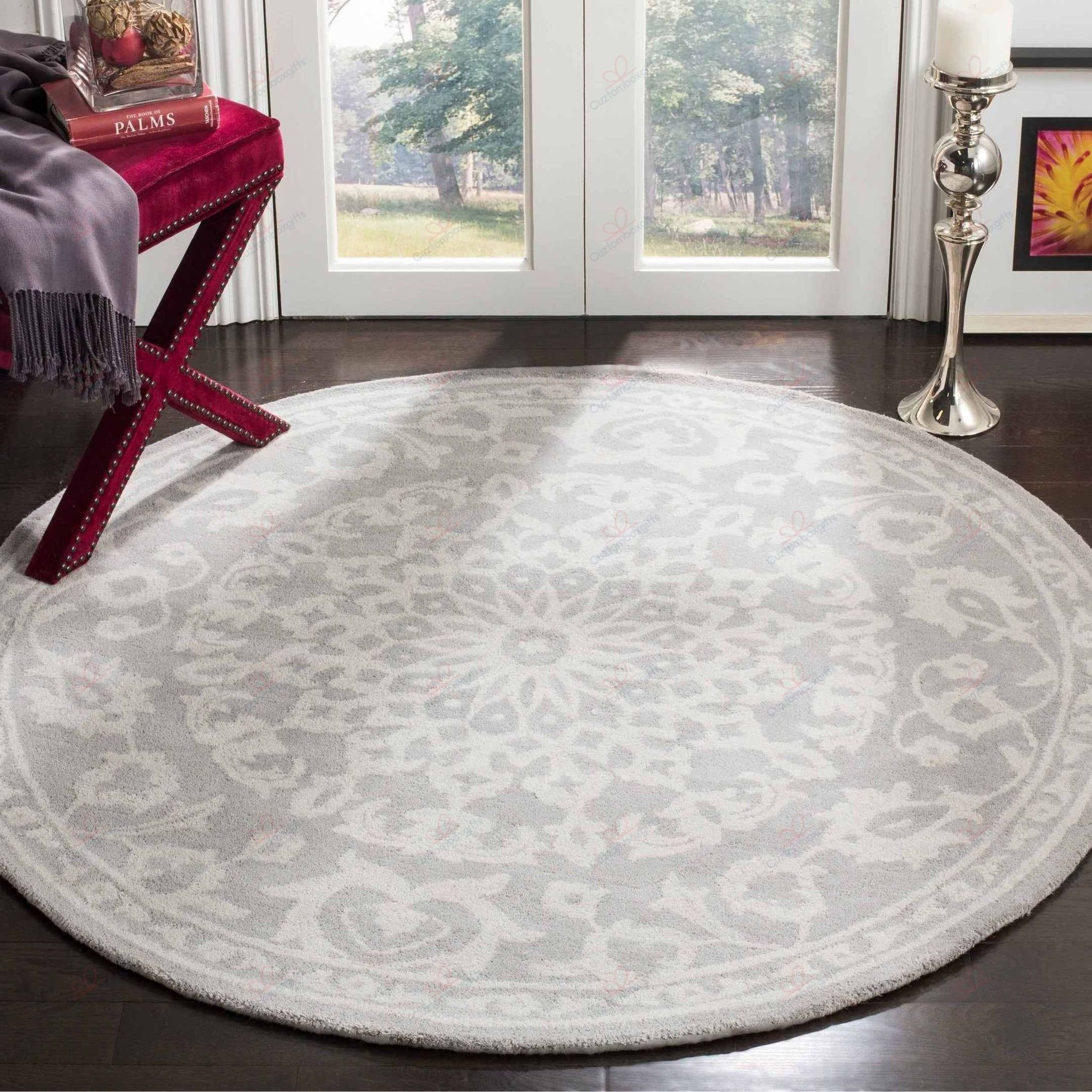 Cherry Flower Round Carpet Floor Rug Living Room Bedroom Decor Round Area Rug Carpet Cherry Flower Round Carpet Floor Rug Living Room Bedroom Decor Round Area Rug Carpet