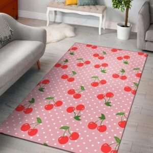 Cherry Heart Dot Pattern Rug Sport Decor Gift Floor Decor Living Room Carpet Rug Area Rug - ad049603374b