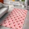 Cherry Pink Pattern Rug Sport Decor Gift Floor Decor Living Room Carpet Rug Area Rug - 2cb1baa1a8f5