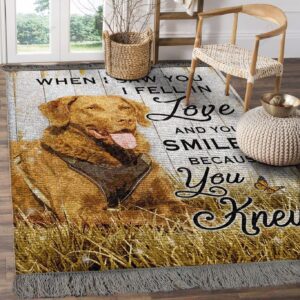 Chesepeake Bay Retrievers I Fell In Love Rug Sport Decor Gift Floor Decor Living Room Carpet Rug Area Rug - cb2fd1ccaa5f
