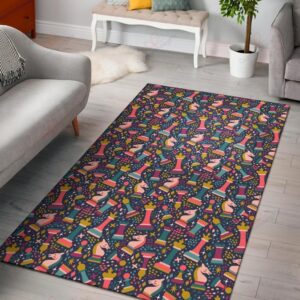 Chess Colorful Pattern Rug Sport Decor Gift Floor Decor Living Room Carpet Rug Area Rug - 46e0ddd8985e
