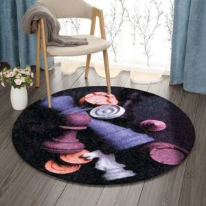 Chess Round Carpet Floor Rug Living Room Bedroom Decor Round Area Rug Carpet