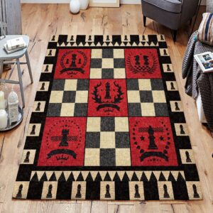 Chess Rug Sport Decor Gift Floor Decor Living Room Carpet Rug Area Rug - 6ce4a2352384