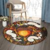 Chestnut And Squirrel Round Carpet Floor Rug Living Room Bedroom Decor Round Area Rug Carpet