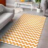 Chevron Orange Pattern Rug Sport Decor Gift Floor Decor Living Room Carpet Rug Area Rug - 27ff85d70e1b