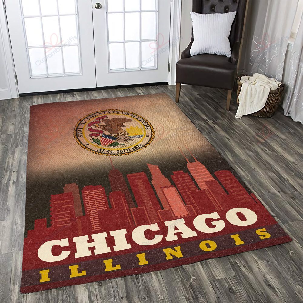 Chicago Illinois Symbol Rug Sport Decor Gift Floor Decor Living Room Carpet Rug Area Rug - 143a0b804327 Chicago Illinois Symbol Rug Sport Decor Gift Floor Decor Living Room Carpet Rug Area Rug - 143a0b804327