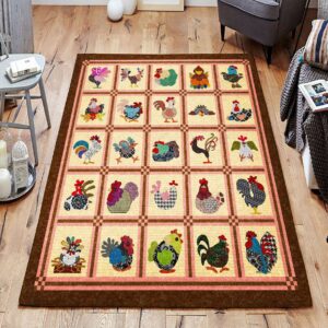 Chicken 01 Rug Sport Decor Gift Floor Decor Living Room Carpet Rug Area Rug - 6460d1714c0a