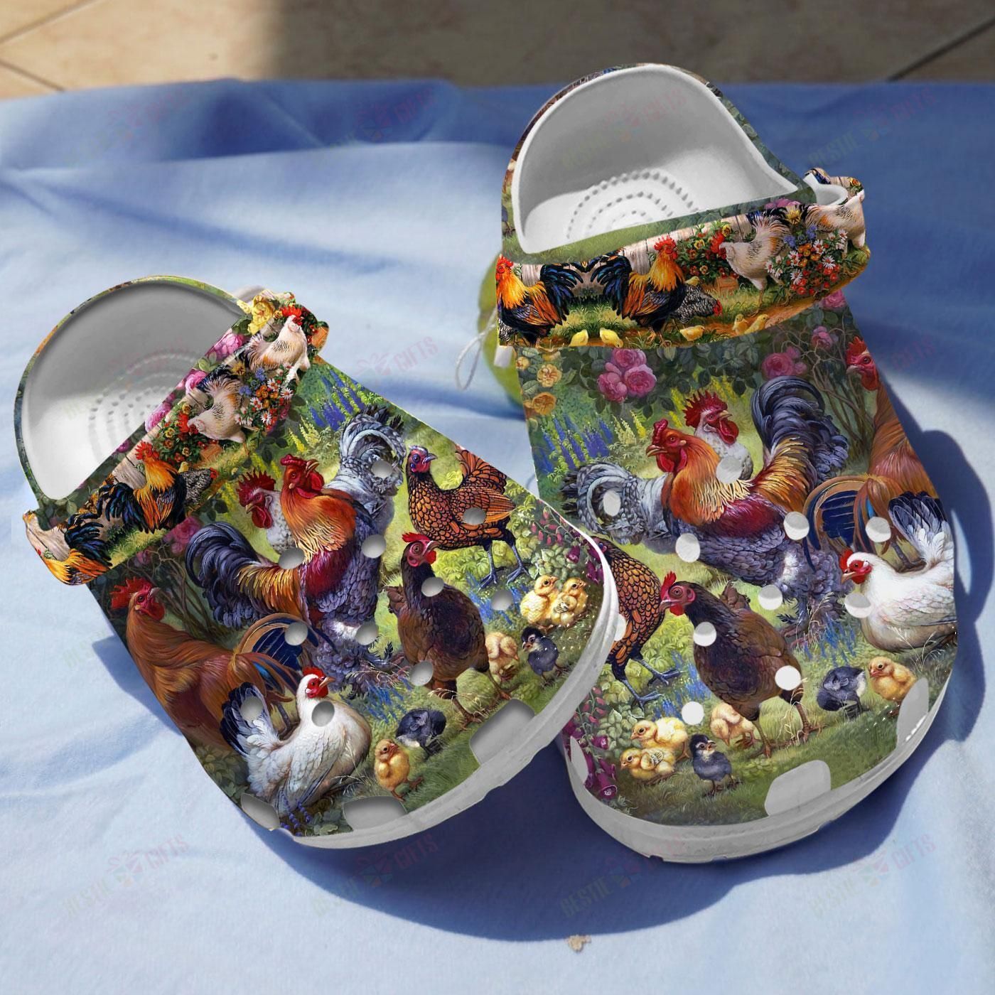 Chicken Art Crocs Clog Classic Clogs Shoes Chicken Art Crocs Clog Classic Clogs Shoes