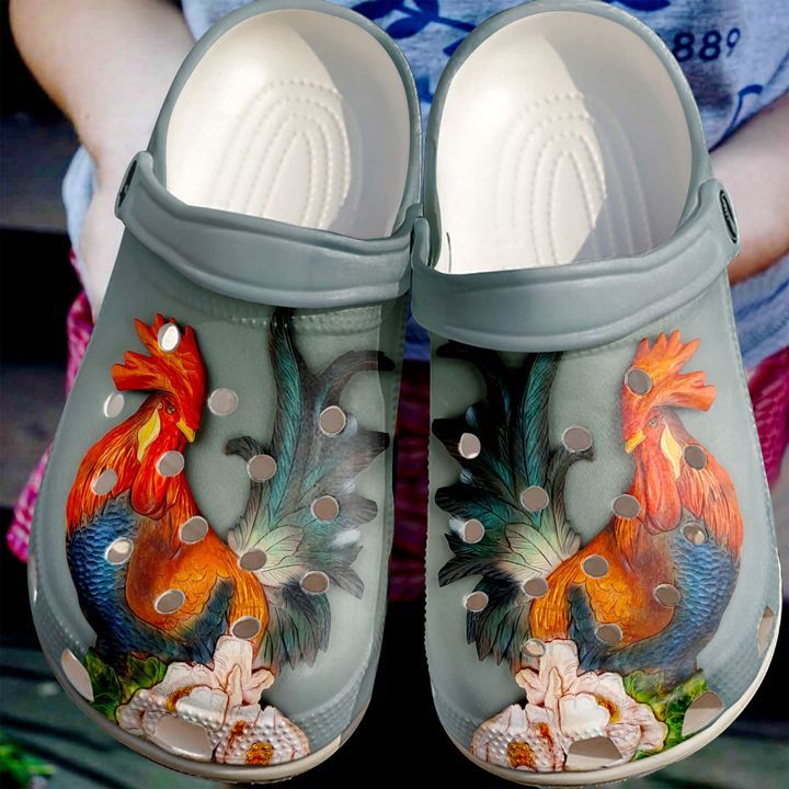 Chicken Beautiful Rooster Sku 592 Crocs Crocband Clog Comfortable For Mens Womens Classic Clog Water Shoes Chicken Beautiful Rooster Sku 592 Crocs Crocband Clog Comfortable For Mens Womens Classic Clog Water Shoes