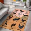 Chicken Chart Rug Sport Decor Gift Floor Decor Living Room Carpet Rug Area Rug - 665c4e1724b3