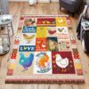 Chicken Chilling With Them Rug Sport Decor Gift Floor Decor Living Room Carpet Rug Area Rug - ea1a76df7457