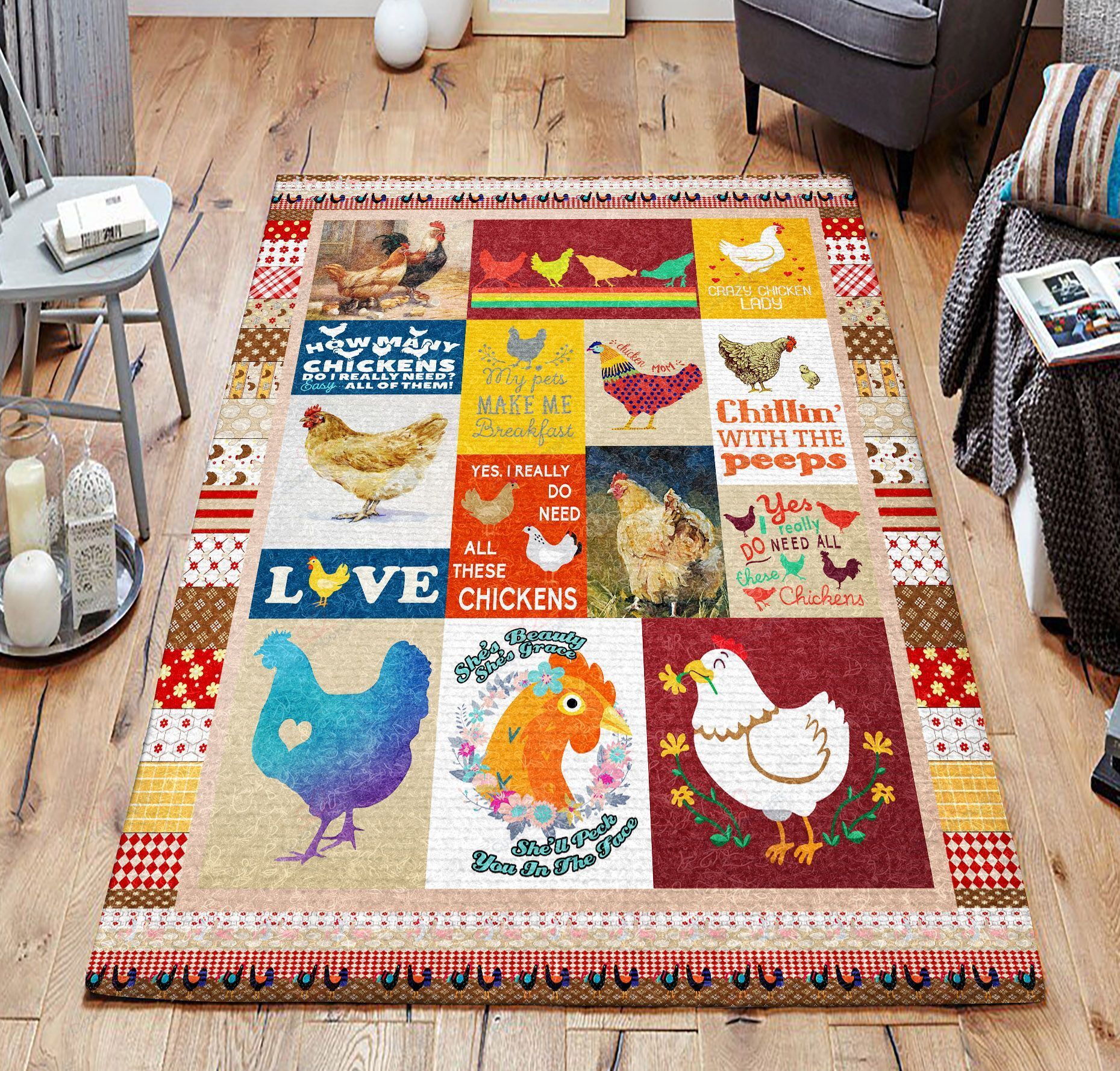 Chicken Chilling With Them Rug Sport Decor Gift Floor Decor Living Room Carpet Rug Area Rug - ea1a76df7457 Chicken Chilling With Them Rug Sport Decor Gift Floor Decor Living Room Carpet Rug Area Rug - ea1a76df7457