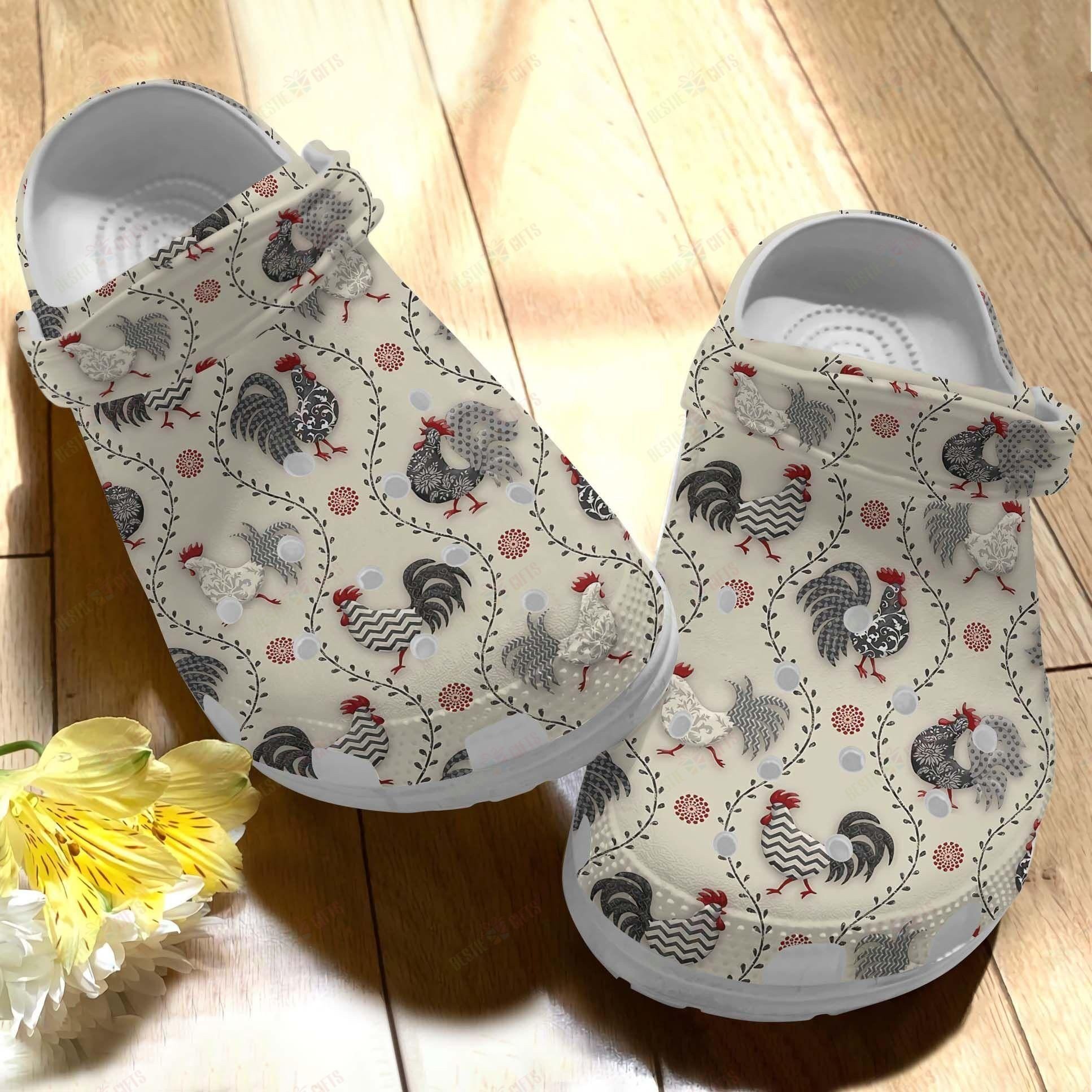 Chicken Crocs Clog Classic Clog Chicken Pattern Shoes Chicken Crocs Clog Classic Clog Chicken Pattern Shoes