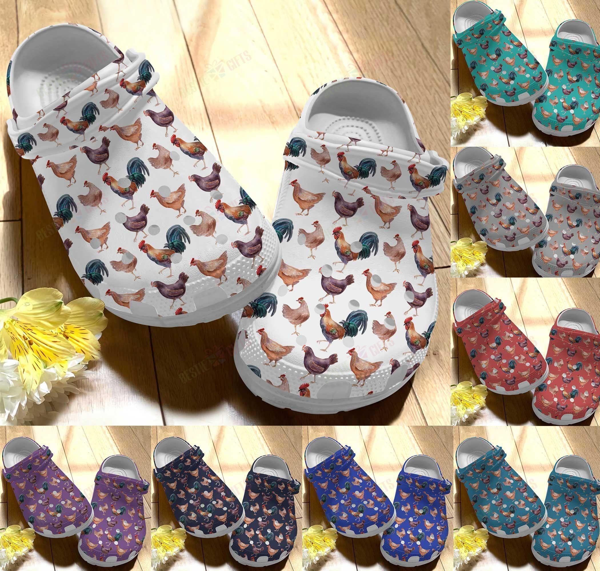 Chicken Crocs Clog Classic Clog Whitesole Chicken Pattern 3 Shoes Chicken Crocs Clog Classic Clog Whitesole Chicken Pattern 3 Shoes