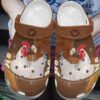 Chicken Crocs Clog Classic Clog Whitesole Daisy Chicken Shoes