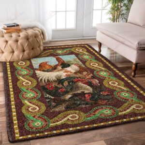 Chicken Family Rug Sport Decor Gift Floor Decor Living Room Carpet Rug Area Rug - 0e37d585eeeb
