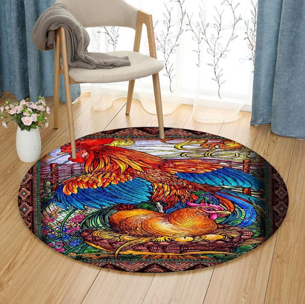 Chicken Family Round Carpet Floor Rug Living Room Bedroom Decor Round Area Rug Carpet Chicken Family Round Carpet Floor Rug Living Room Bedroom Decor Round Area Rug Carpet