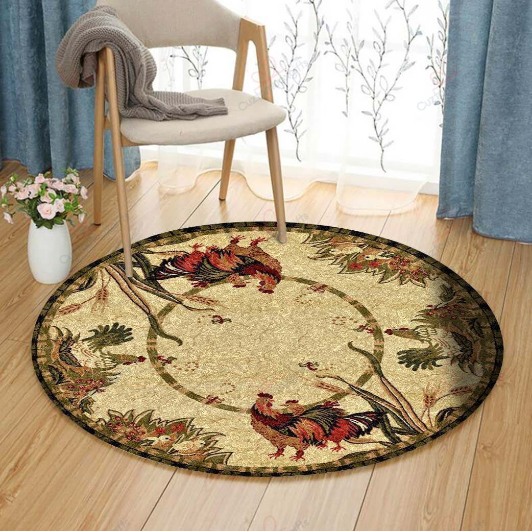 Chicken Round Carpet Floor Rug Living Room Bedroom Decor Round Area Rug Carpet Chicken Round Carpet Floor Rug Living Room Bedroom Decor Round Area Rug Carpet