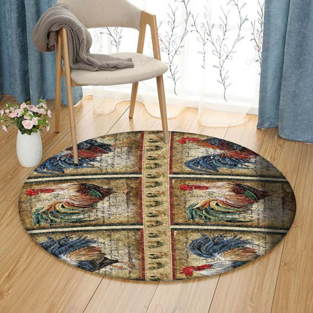 Chicken Round Carpet Floor Rug Living Room Bedroom Decor Round Area Rug Carpet Chicken Round Carpet Floor Rug Living Room Bedroom Decor Round Area Rug Carpet
