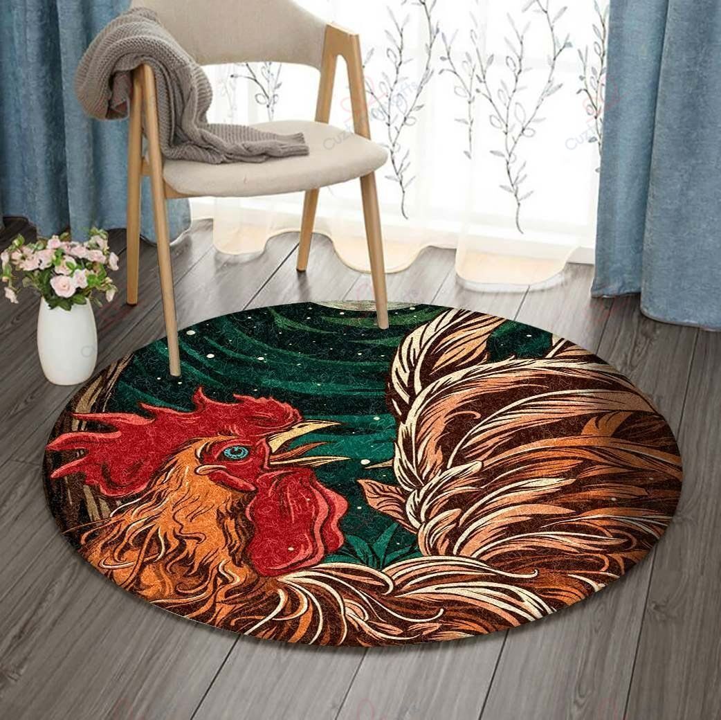 Chicken Round Carpet Floor Rug Living Room Bedroom Decor Round Area Rug Carpet Chicken Round Carpet Floor Rug Living Room Bedroom Decor Round Area Rug Carpet