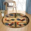 Chicken Painting 1 Round Carpet Floor Rug Living Room Bedroom Decor Round Area Rug Carpet