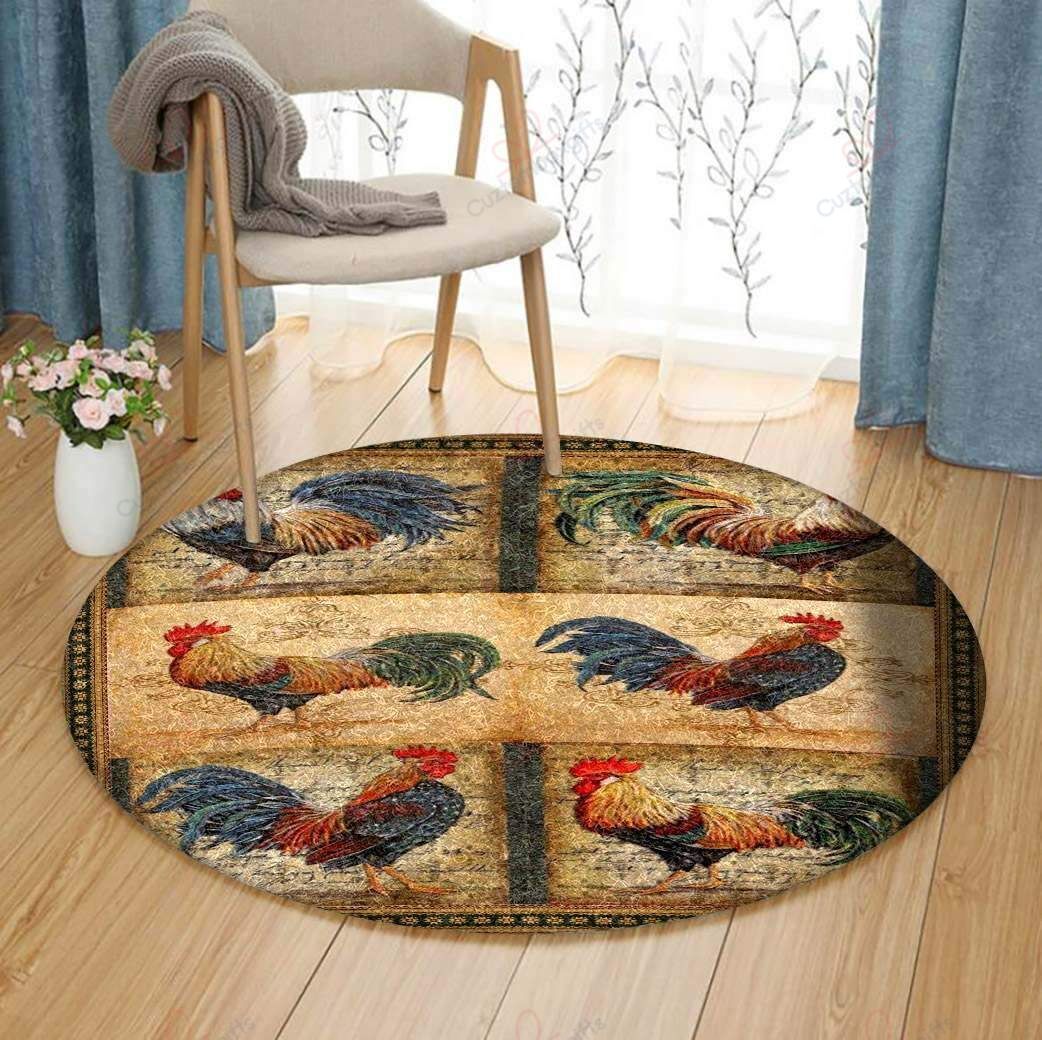 Chicken Painting 1 Round Carpet Floor Rug Living Room Bedroom Decor Round Area Rug Carpet Chicken Painting 1 Round Carpet Floor Rug Living Room Bedroom Decor Round Area Rug Carpet