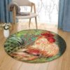 Chicken Painting 4 Round Carpet Floor Rug Living Room Bedroom Decor Round Area Rug Carpet
