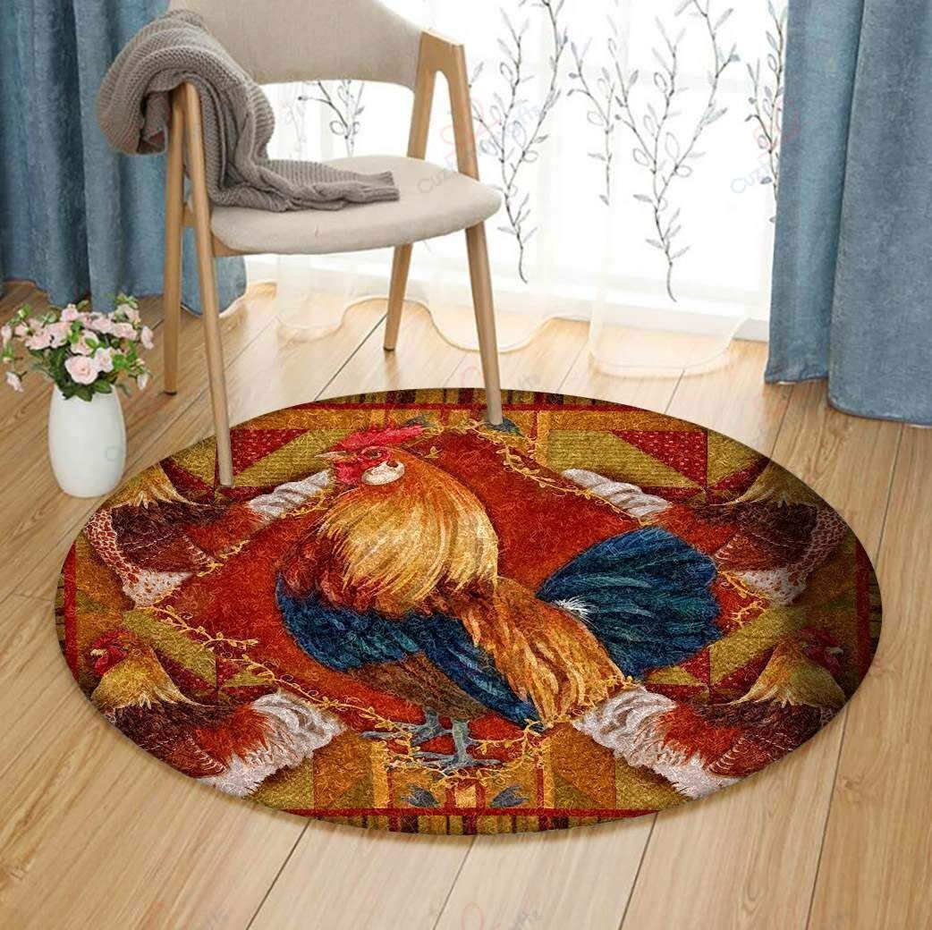 Chicken Painting 7 Round Carpet Floor Rug Living Room Bedroom Decor Round Area Rug Carpet Chicken Painting 7 Round Carpet Floor Rug Living Room Bedroom Decor Round Area Rug Carpet