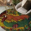 Chicken Painting Round Carpet Floor Rug Living Room Bedroom Decor Round Area Rug Carpet