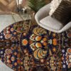 Chicken Pattern Round Carpet Floor Rug Living Room Bedroom Decor Round Area Rug Carpet