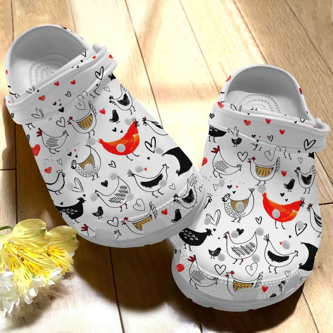 Chicken Personalize Clog Custom Crocs Fashionstyle Comfortable For Women Men Kid Print 3D Whitesole Happy Chicken Chicken Personalize Clog Custom Crocs Fashionstyle Comfortable For Women Men Kid Print 3D Whitesole Happy Chicken