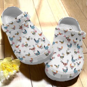 Chicken Personalize Clog Custom Crocs Fashionstyle Comfortable For Women Men Kid Print 3D Whitesole Sisters In The Yards