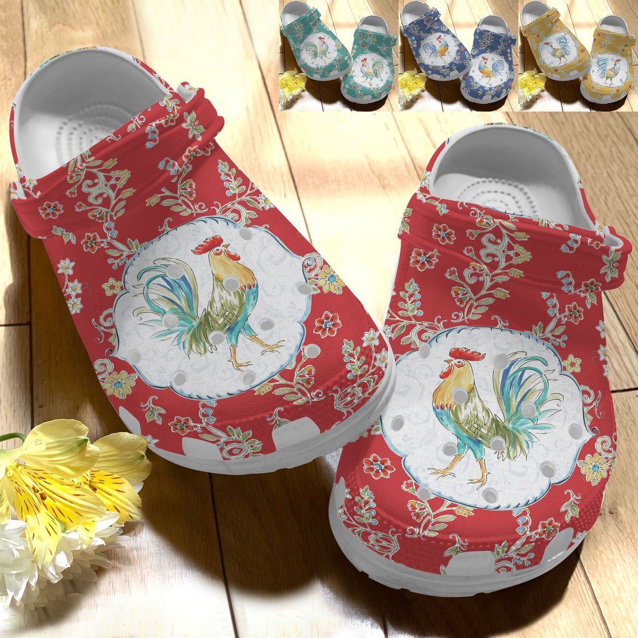 Chicken Personalize Clog Custom Crocs Fashionstyle Comfortable For Women Men Kid Print 3D Whitesole Strong Rooster Chicken Personalize Clog Custom Crocs Fashionstyle Comfortable For Women Men Kid Print 3D Whitesole Strong Rooster