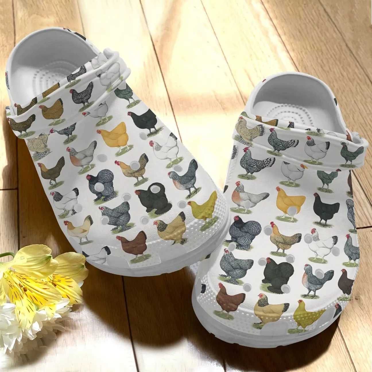Chicken Personalize Clog Custom Crocs Fashionstyle Comfortable For Women Men Kid Print 3D Whitesole Types Of Chicken Chicken Personalize Clog Custom Crocs Fashionstyle Comfortable For Women Men Kid Print 3D Whitesole Types Of Chicken