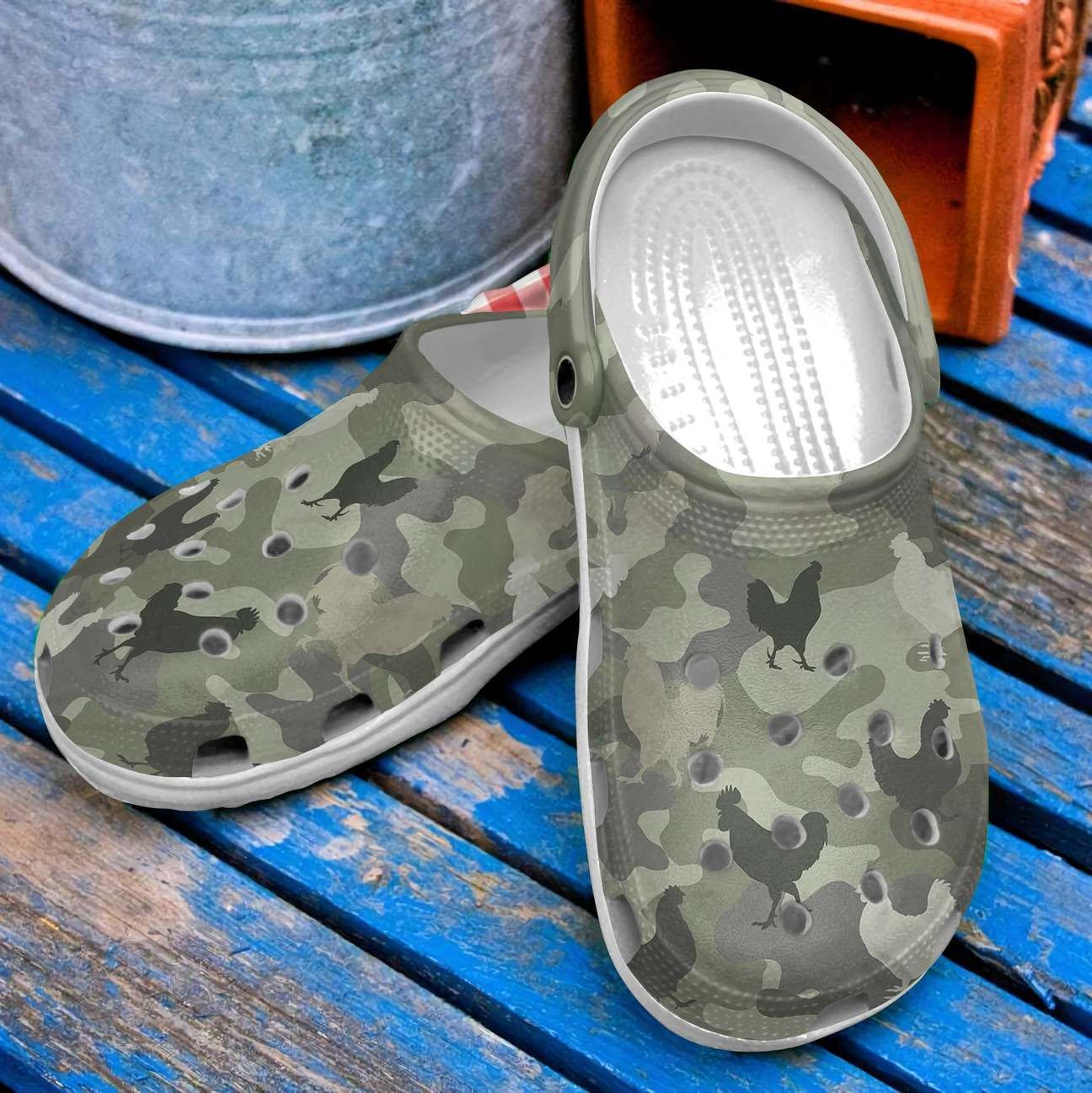 Chicken Personalized Clog Custom Crocs Comfortablefashion Style Comfortable For Women Men Kid Print 3D Camo Chicken Chicken Personalized Clog Custom Crocs Comfortablefashion Style Comfortable For Women Men Kid Print 3D Camo Chicken