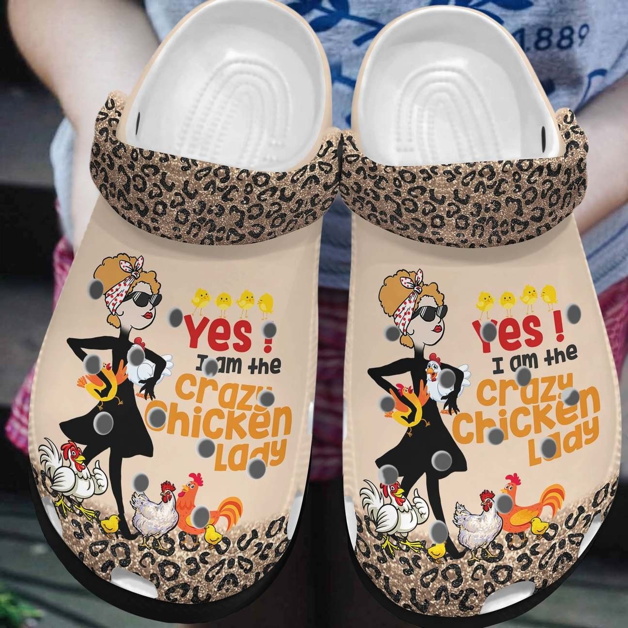Chicken Personalized Clog Custom Crocs Comfortablefashion Style Comfortable For Women Men Kid Print 3D Crazy Chicken Lady Chicken Personalized Clog Custom Crocs Comfortablefashion Style Comfortable For Women Men Kid Print 3D Crazy Chicken Lady