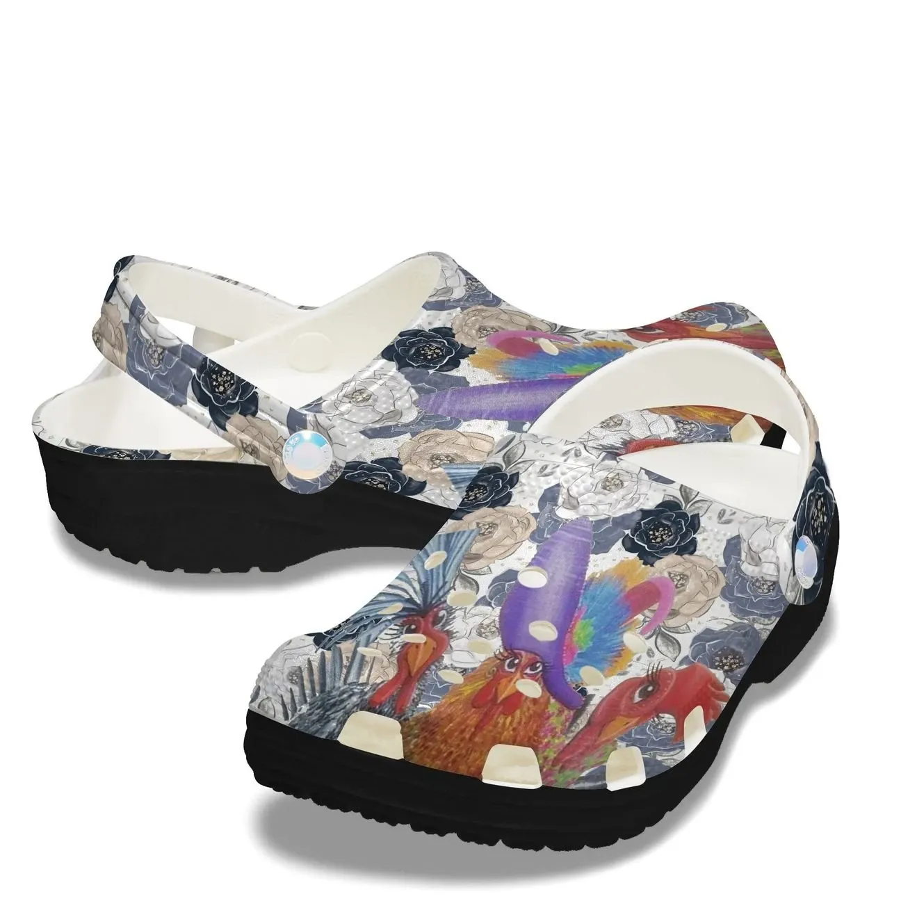Chicken Personalized Clog Custom Crocs Comfortablefashion Style Comfortable For Women Men Kid Print 3D Happy Chickens Chicken Personalized Clog Custom Crocs Comfortablefashion Style Comfortable For Women Men Kid Print 3D Happy Chickens