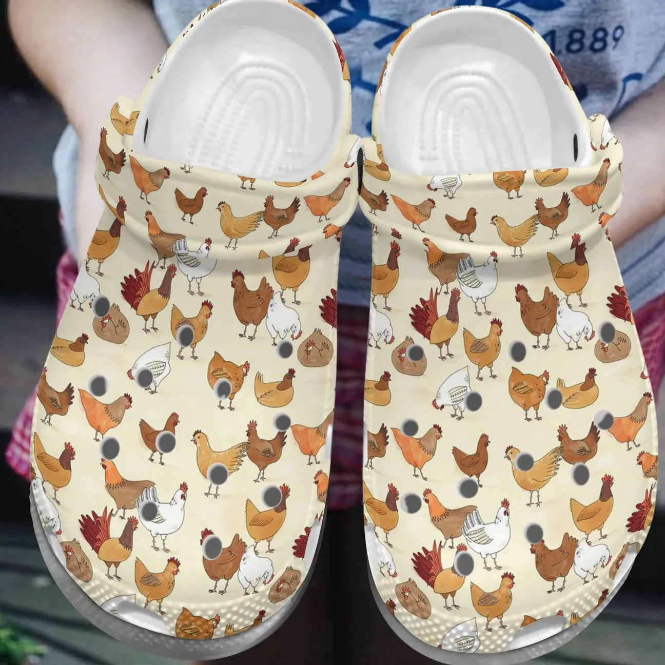 Chicken Personalized Clog Custom Crocs Comfortablefashion Style Comfortable For Women Men Kid Print 3D Lovely Hen Chicken Personalized Clog Custom Crocs Comfortablefashion Style Comfortable For Women Men Kid Print 3D Lovely Hen