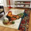 Chicken Rooster Rug Sport Decor Gift Floor Decor Living Room Carpet Rug Area Rug - a1e9460a3c36