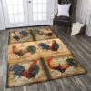 Chicken Vintage Rug Sport Decor Gift Floor Decor Living Room Carpet Rug Area Rug - c92d826cd9cf