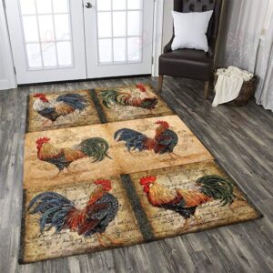 Chicken Vintage Rug Sport Decor Gift Floor Decor Living Room Carpet Rug Area Rug - c92d826cd9cf