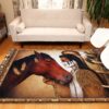 Chief And Horse Native American Rug Sport Decor Gift Floor Decor Living Room Carpet Rug Area Rug - 6b297a77c525