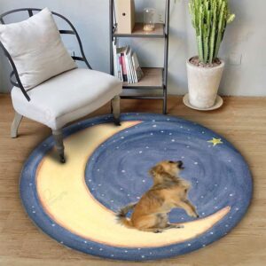 Chihuahua Round Carpet Floor Rug Living Room Bedroom Decor Round Area Rug Carpet