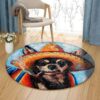 Chihuahua Mexico Round Carpet Floor Rug Living Room Bedroom Decor Round Area Rug Carpet