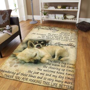 Chihuahua Remembering Rug Sport Decor Gift Floor Decor Living Room Carpet Rug Area Rug - c8842bfed46d