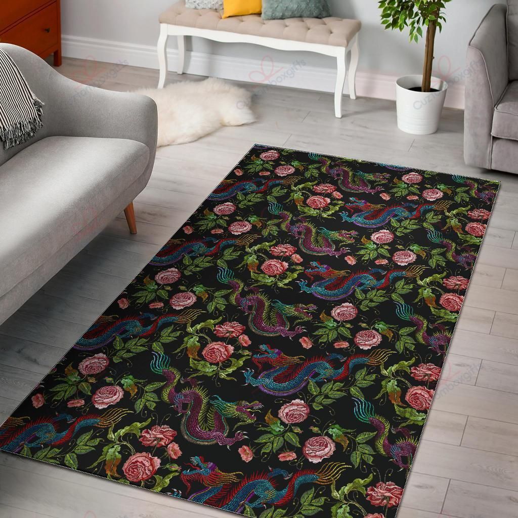 Chinese Dragon Flower Pattern Rug Sport Decor Gift Floor Decor Living Room Carpet Rug Area Rug - 5afae114268a Chinese Dragon Flower Pattern Rug Sport Decor Gift Floor Decor Living Room Carpet Rug Area Rug - 5afae114268a