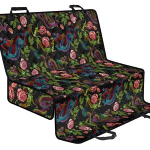 Chinese Dragon Flower Pattern Print Pet Car Back Seat Cover - 7592309517d8