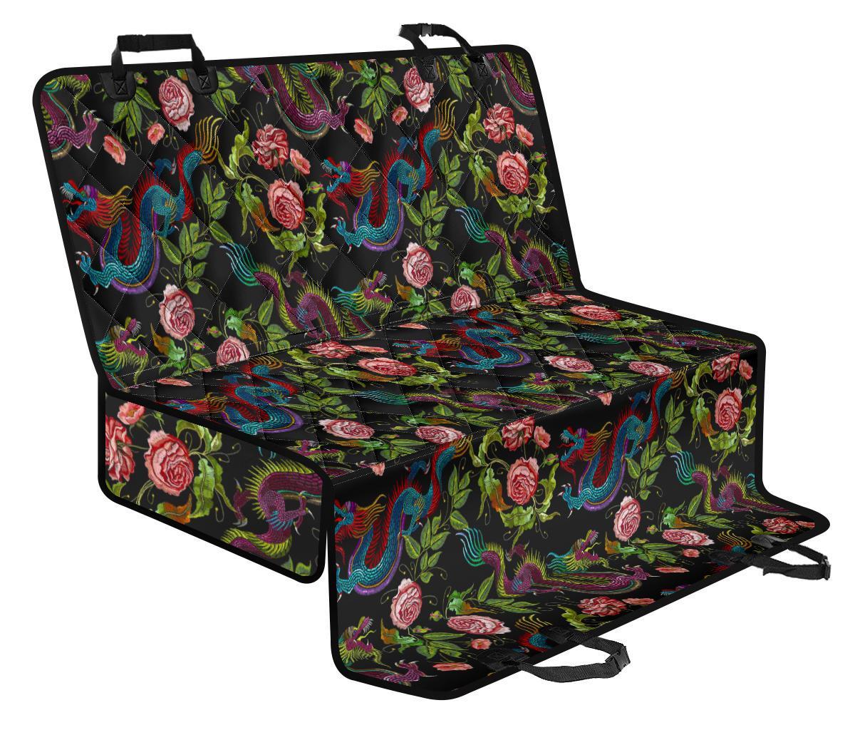 Chinese Dragon Flower Pattern Print Pet Car Back Seat Cover - 7592309517d8 Chinese Dragon Flower Pattern Print Pet Car Back Seat Cover - 7592309517d8
