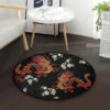 Chinese Dragon Round Carpet Floor Rug Living Room Bedroom Decor Round Area Rug Carpet